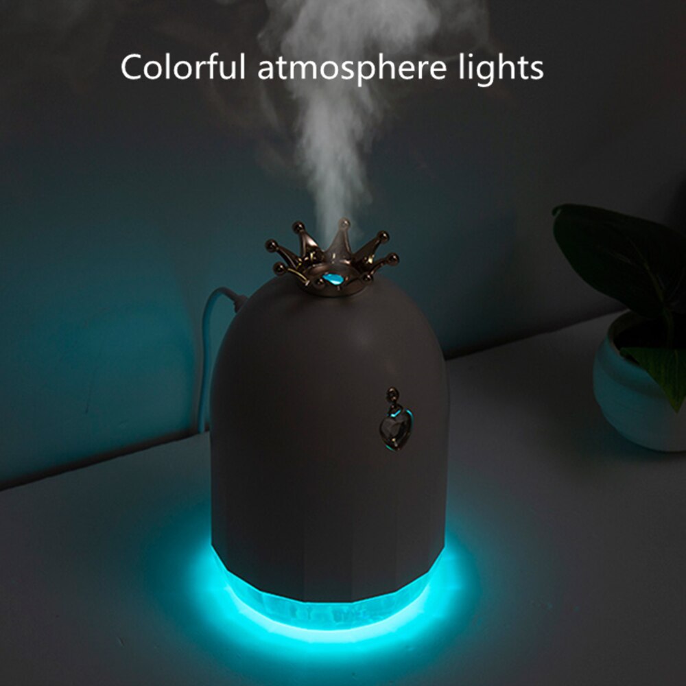 Crown Humidifier with 7-Color LED Night Light