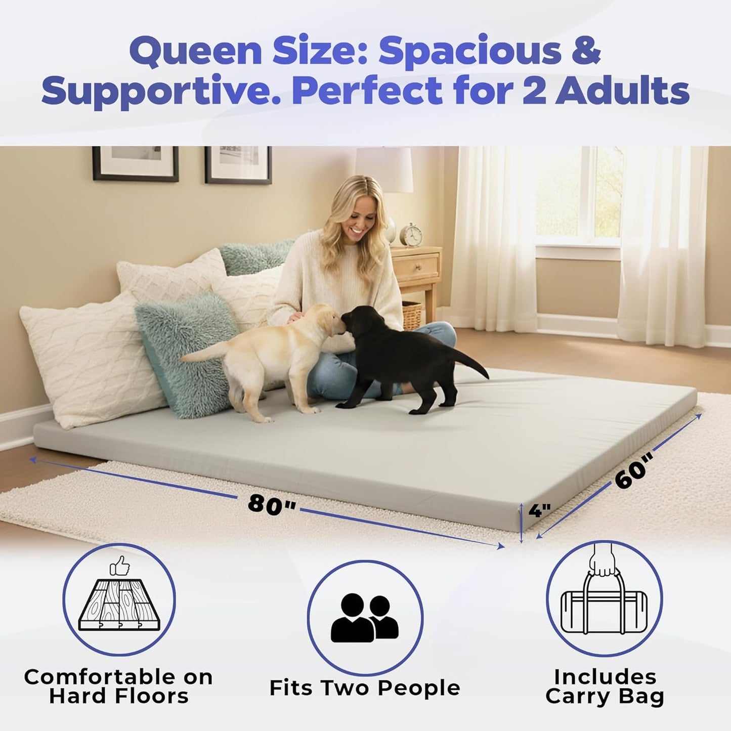 Hazli Memory Foam Camping Mattress – Twin XL
