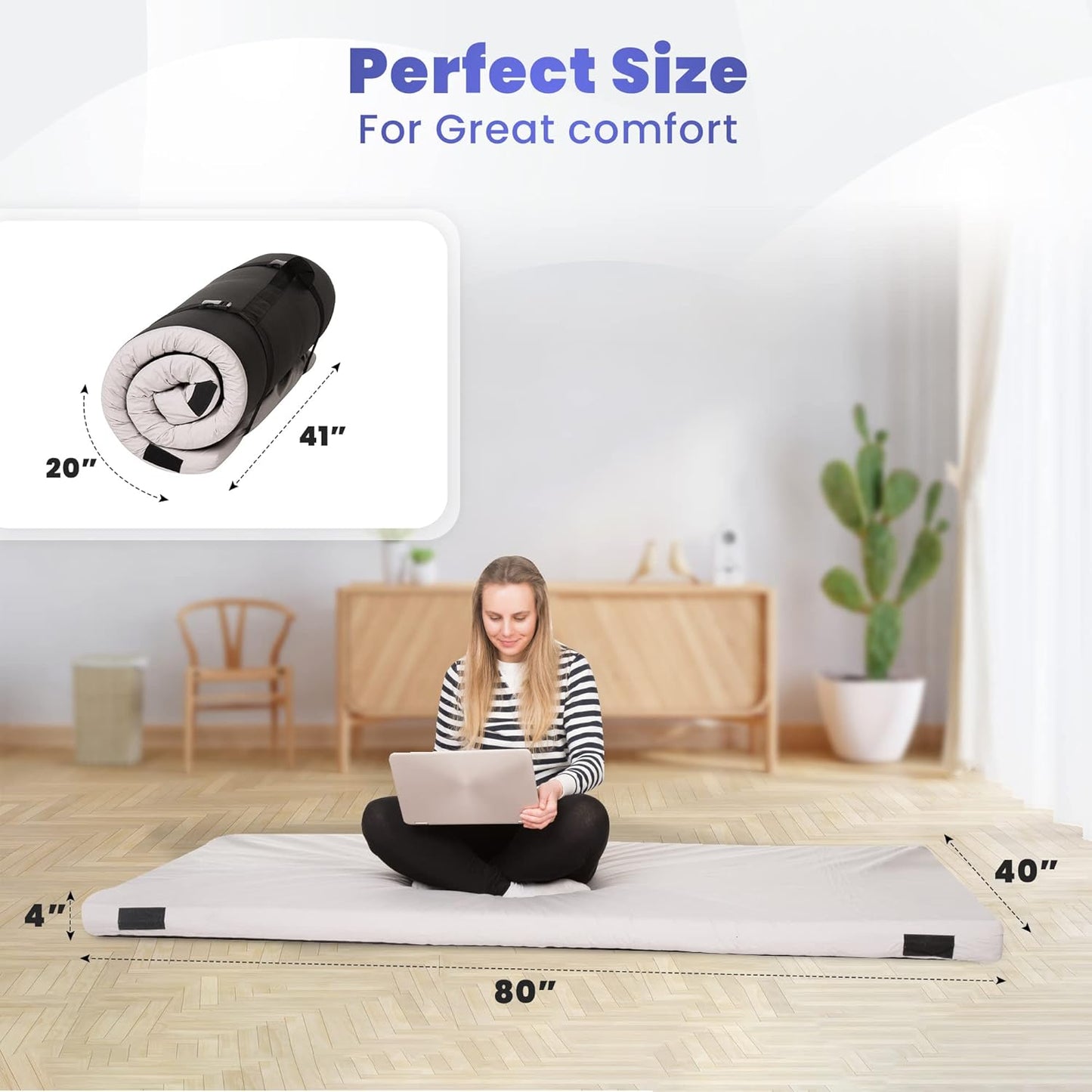 Hazli Memory Foam Camping Mattress – Twin XL