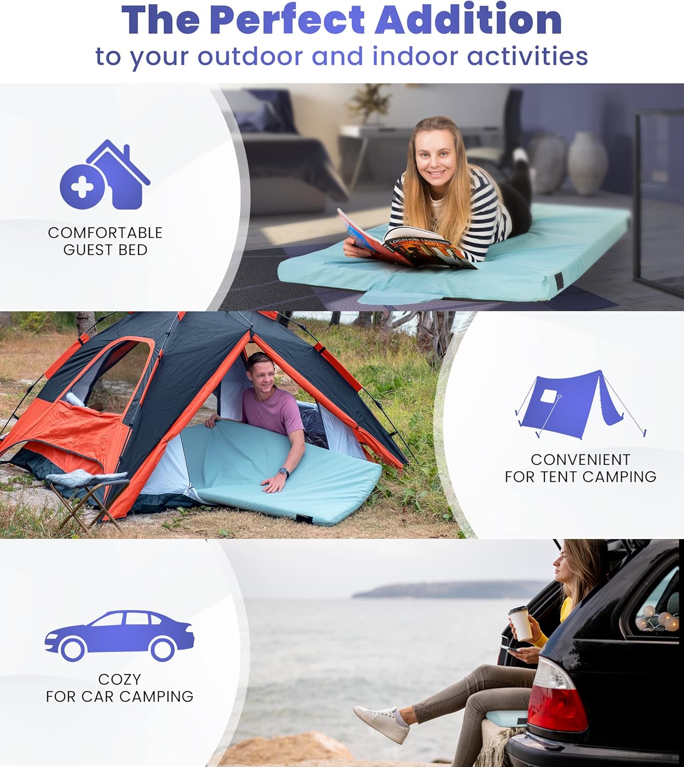 Hazli Memory Foam Camping Mattress – Twin XL
