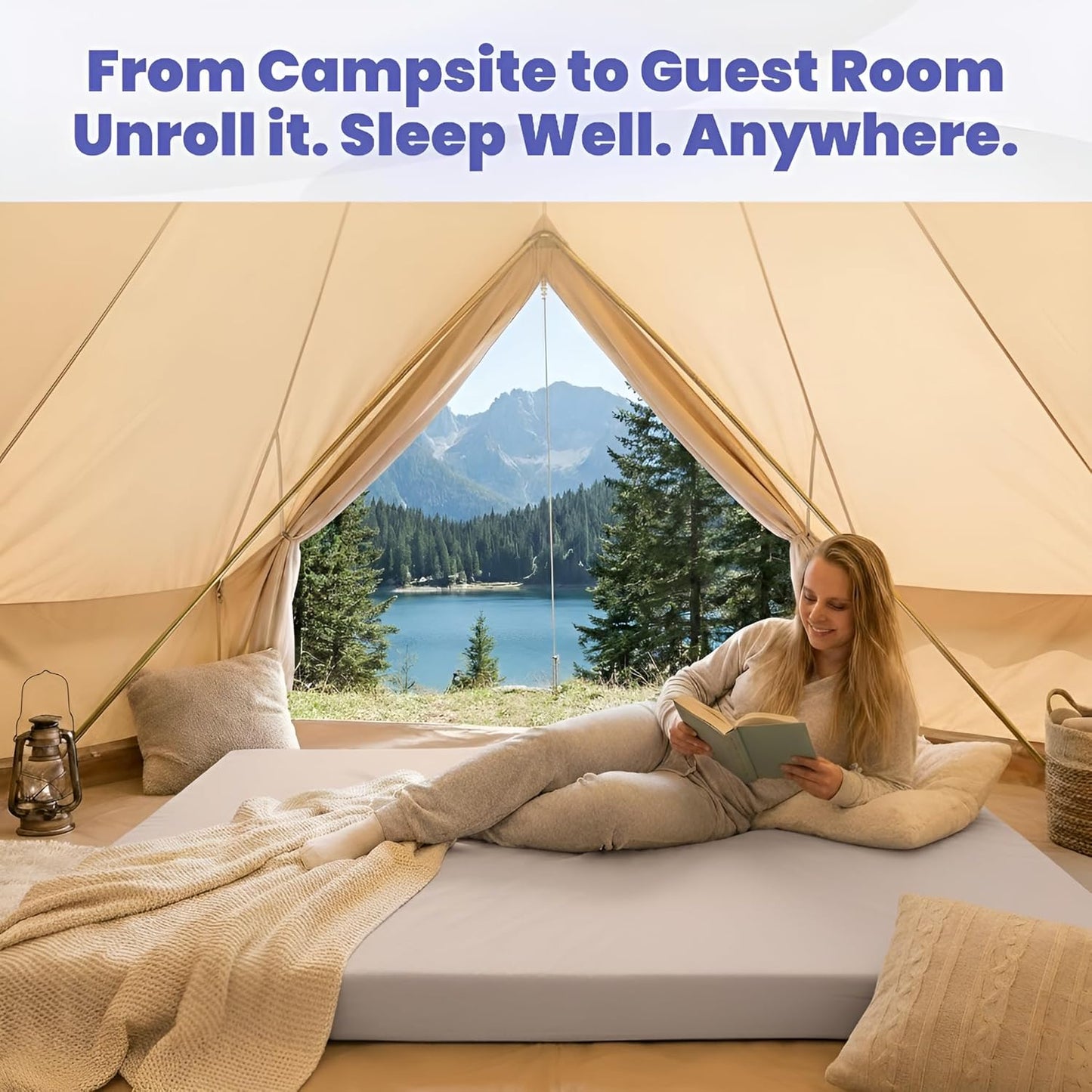 Hazli Memory Foam Camping Mattress – Twin XL