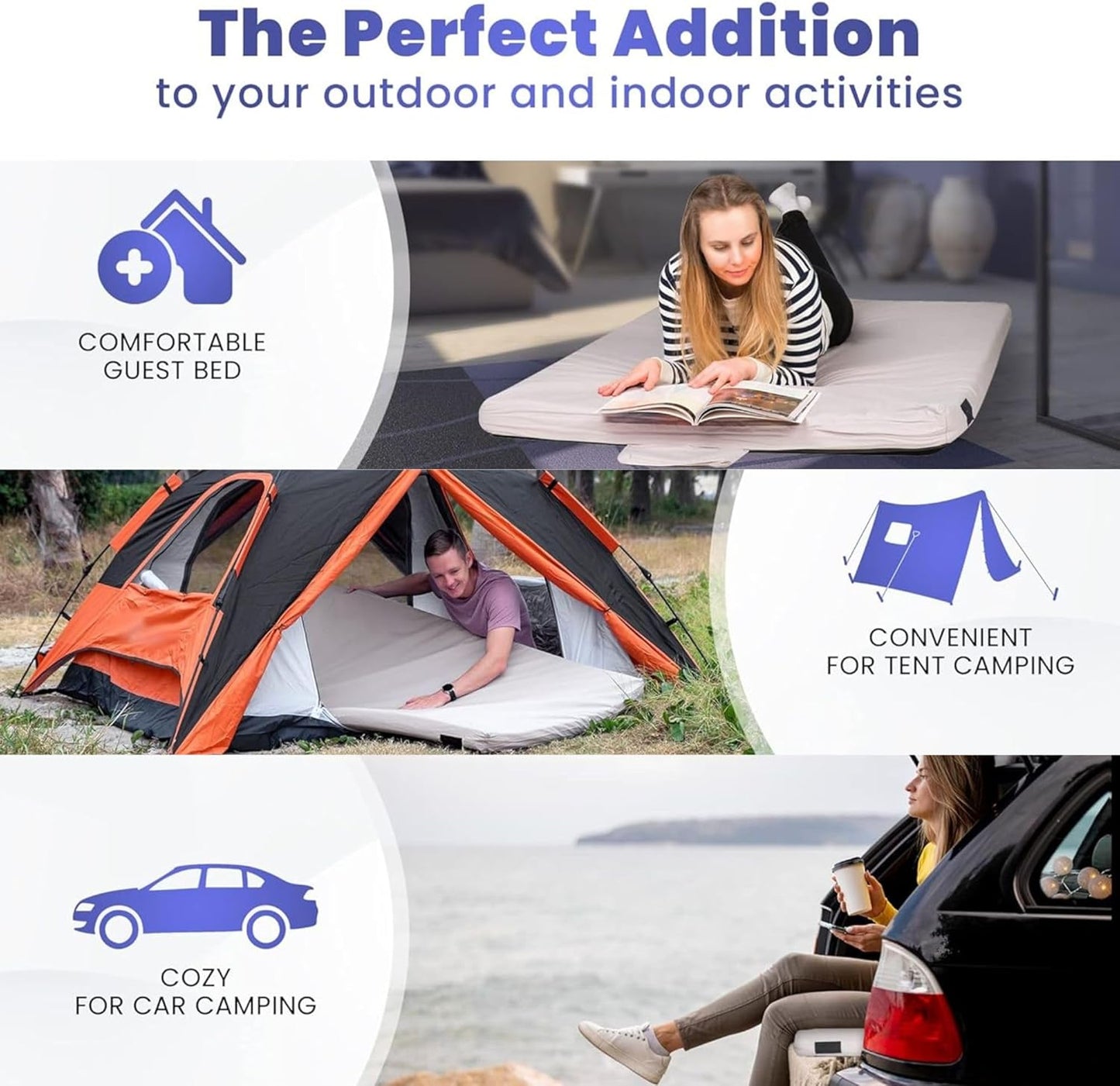 Hazli Memory Foam Camping Mattress – Twin XL