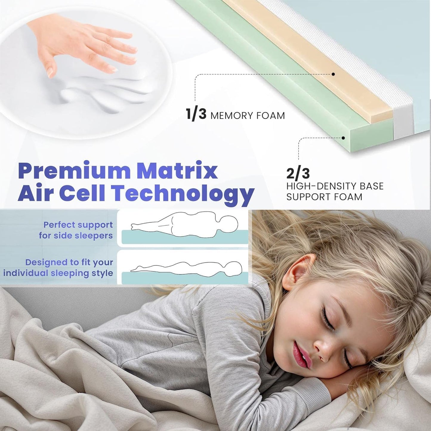 Hazli Memory Foam Camping Mattress – Twin XL