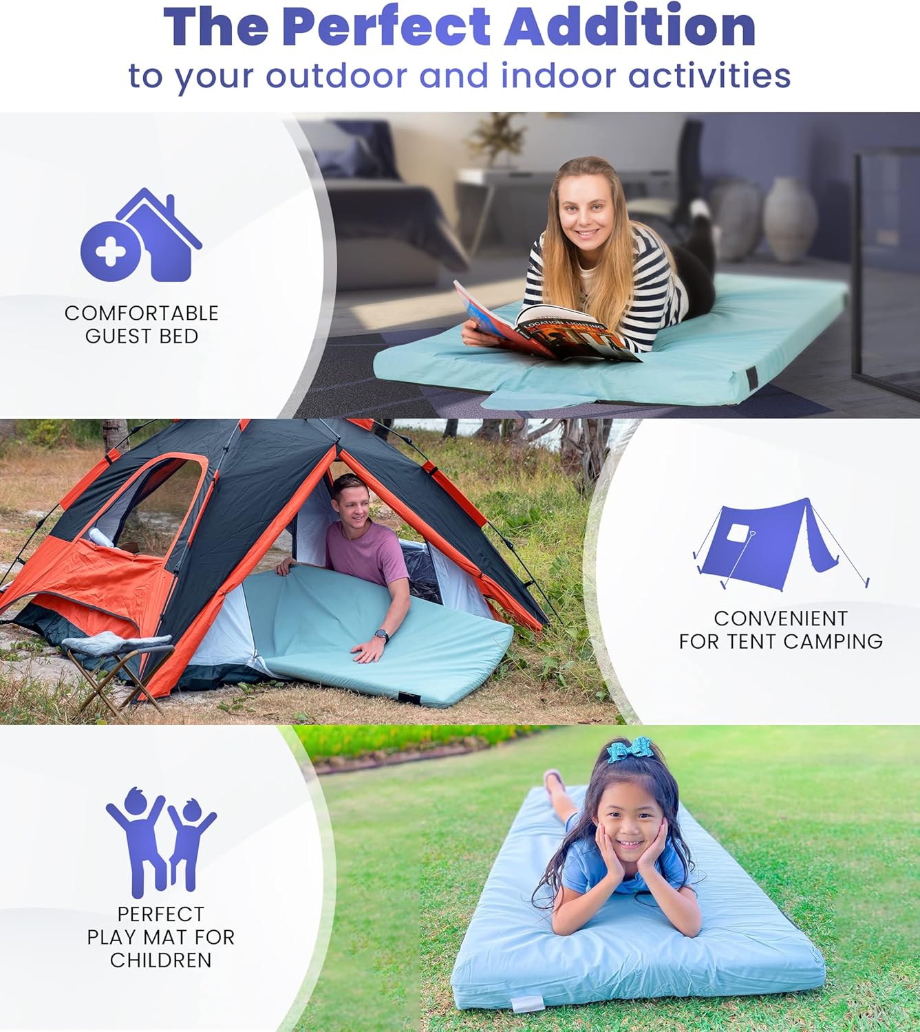 Hazli Memory Foam Camping Mattress – Twin XL