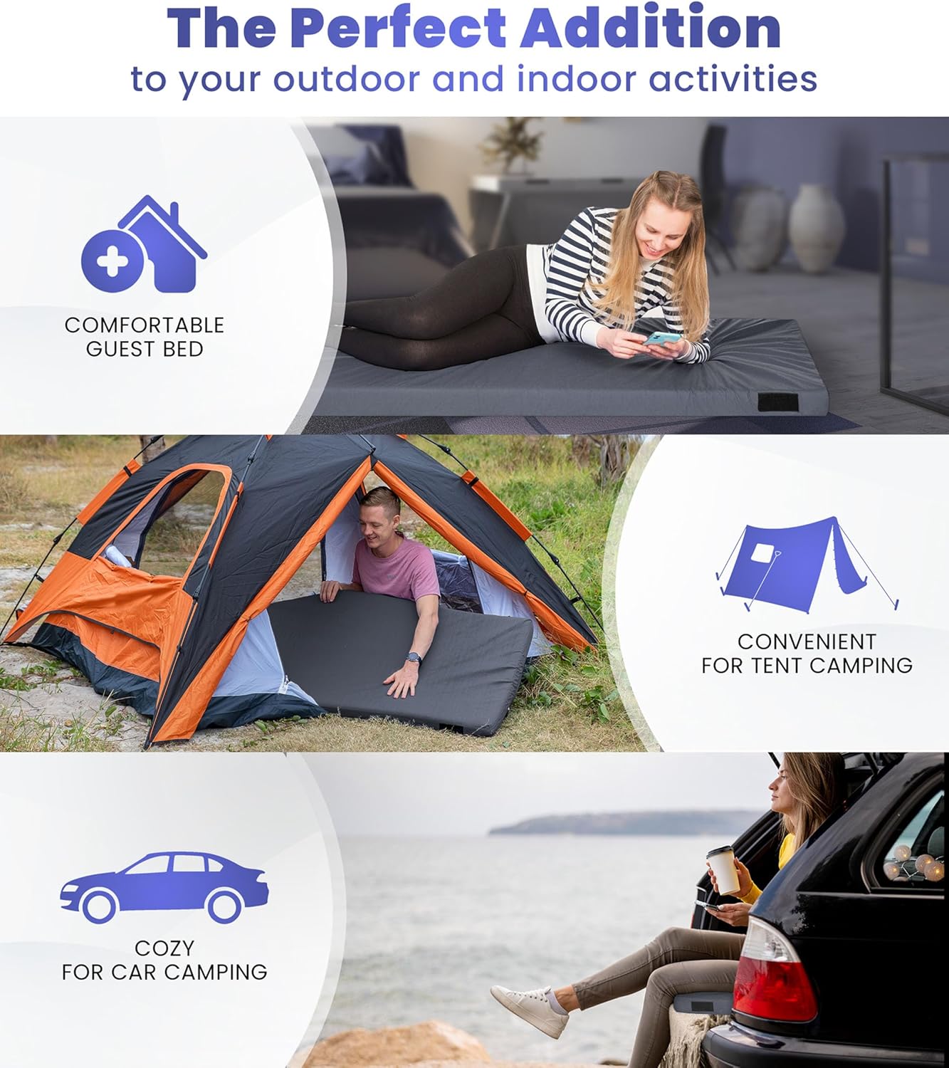Hazli Memory Foam Camping Mattress – Twin XL