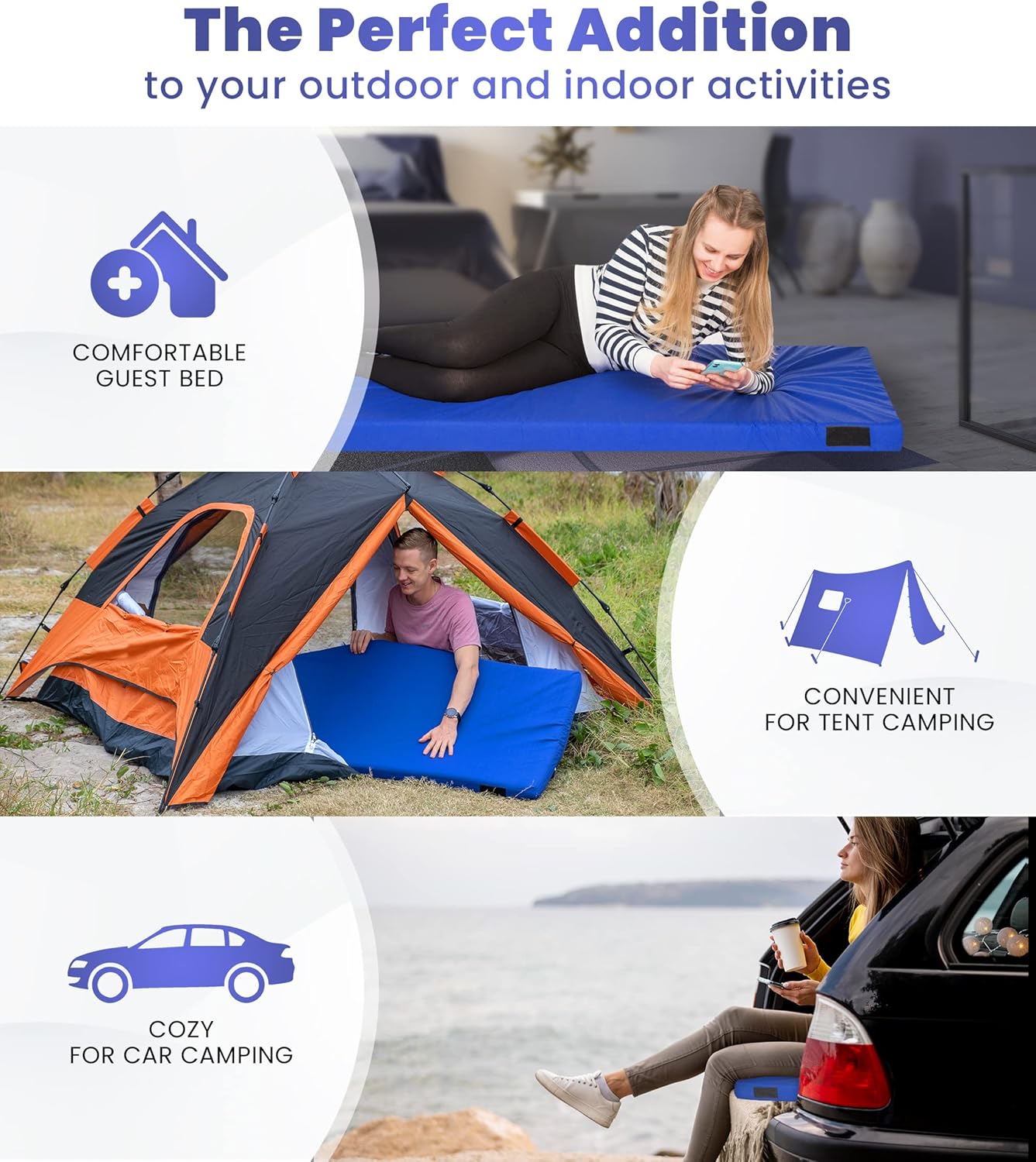 Hazli Memory Foam Camping Mattress – Twin XL